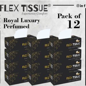 Flex Tissue Box Luxary size Perfumed (Pure Quality) (100x2 ply) (Pack of 12)